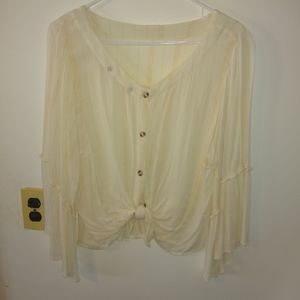 Boho cream top